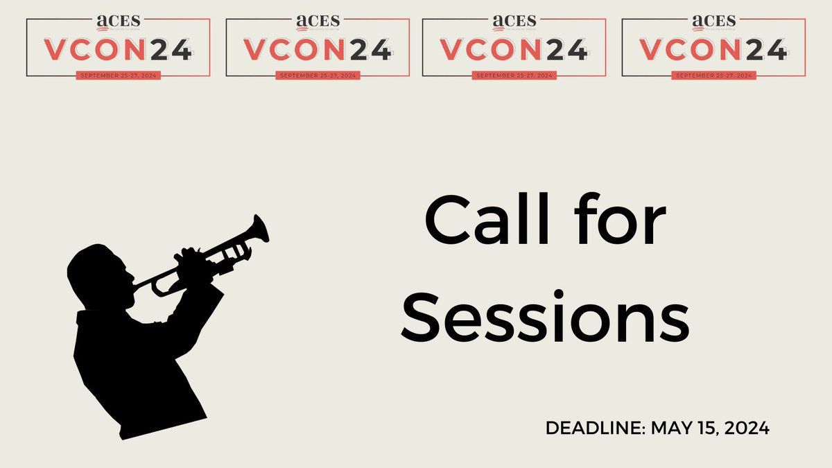 Call for Sessions, ACES VCON24. Join our 3rd annual virtual conference, Sept. 25–27. What will you present? Deadline: May 15. aceseditors.org/conference/vco…