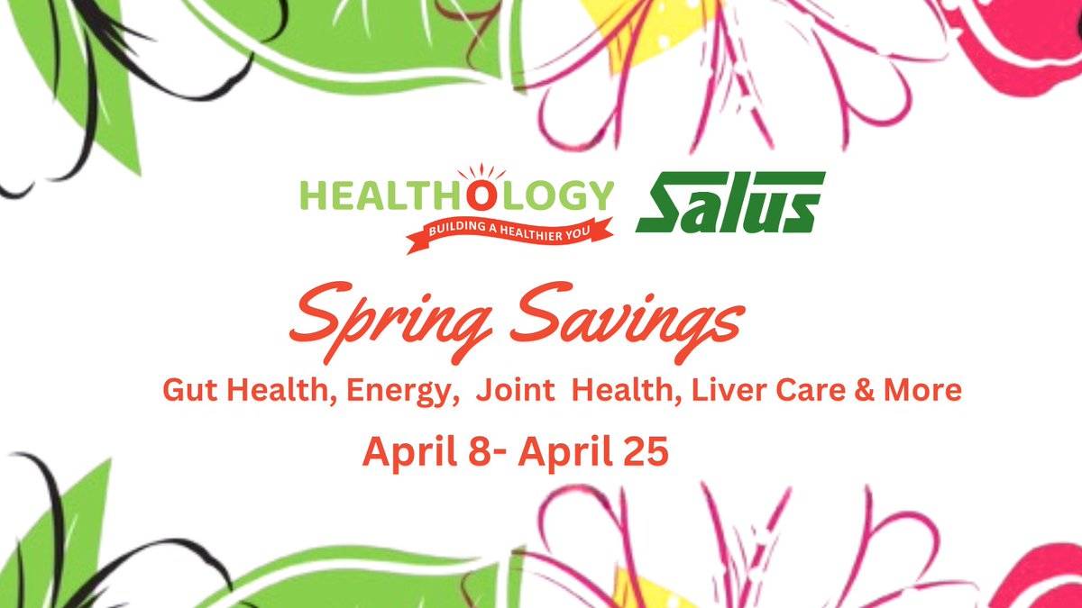 🌸 Get ready for spring with our Super Spring Flyer Sale at Healthology & Salus! Stock up on all your wellness essentials and save big 💪🏼ow.ly/GnB650RkwcS