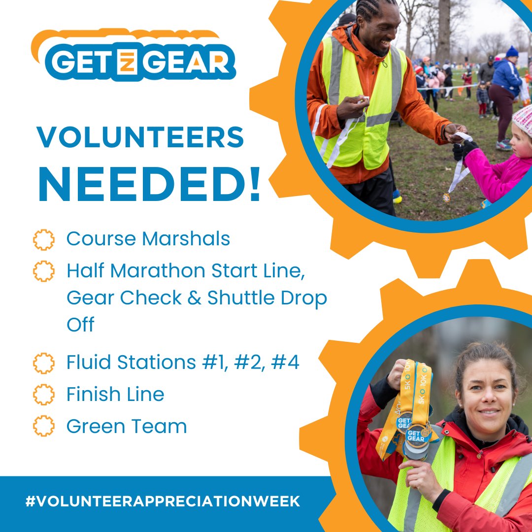 It's #VolunteerAppreciationWeek! If you're looking for a way to give back to your community and join an incredible group of volunteers, we are still looking for help at this Saturday's Get in Gear event! Learn more and sign up here: ow.ly/eXnL50RmmxL