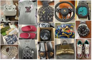 Rochester CBP officers inspected many different shipments throughout March and April containing “designer” clothing, shoes, handbags and watches, Airpods and NBA branded cards. If the items were real, they would have been worth over $400K. ➡️ go.dhs.gov/Jyu