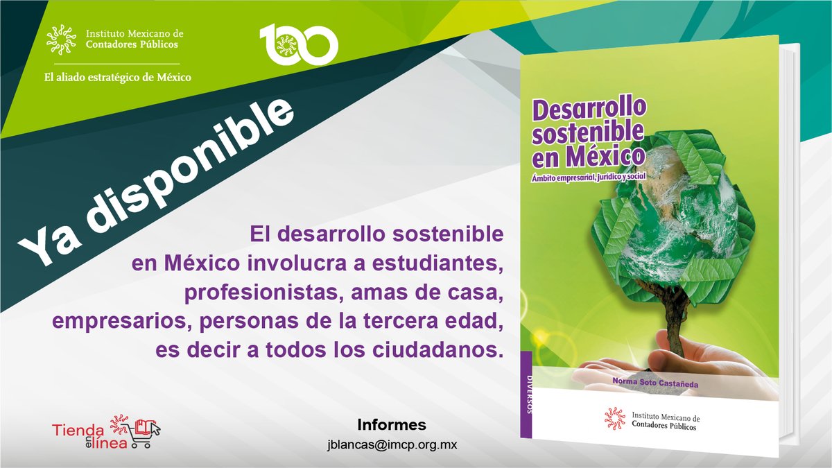 #NovedadEditorial 📗 | La obra da un panorama detallado del origen, estudio y descripción de los problemas ambientales, señalando la clasificación y la conceptualización de estos.

Disponible aquí 👉🏻 ow.ly/tSX050R6AeJ

#IMCP #AliadoEstratégicoDeMéxico 🇲🇽