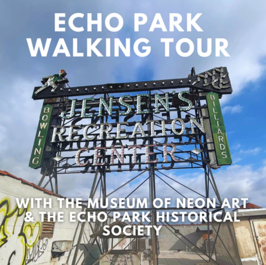 LAhistory's tweet photo. Sat @ 1pm: The Echo Park Historical Society and the Museum of Neon Art are leading a walking tour through #EchoPark. Tix are $20–25. https://t.co/w5MiEKFeWn #signgeeks https://t.co/OSDTuljBQj