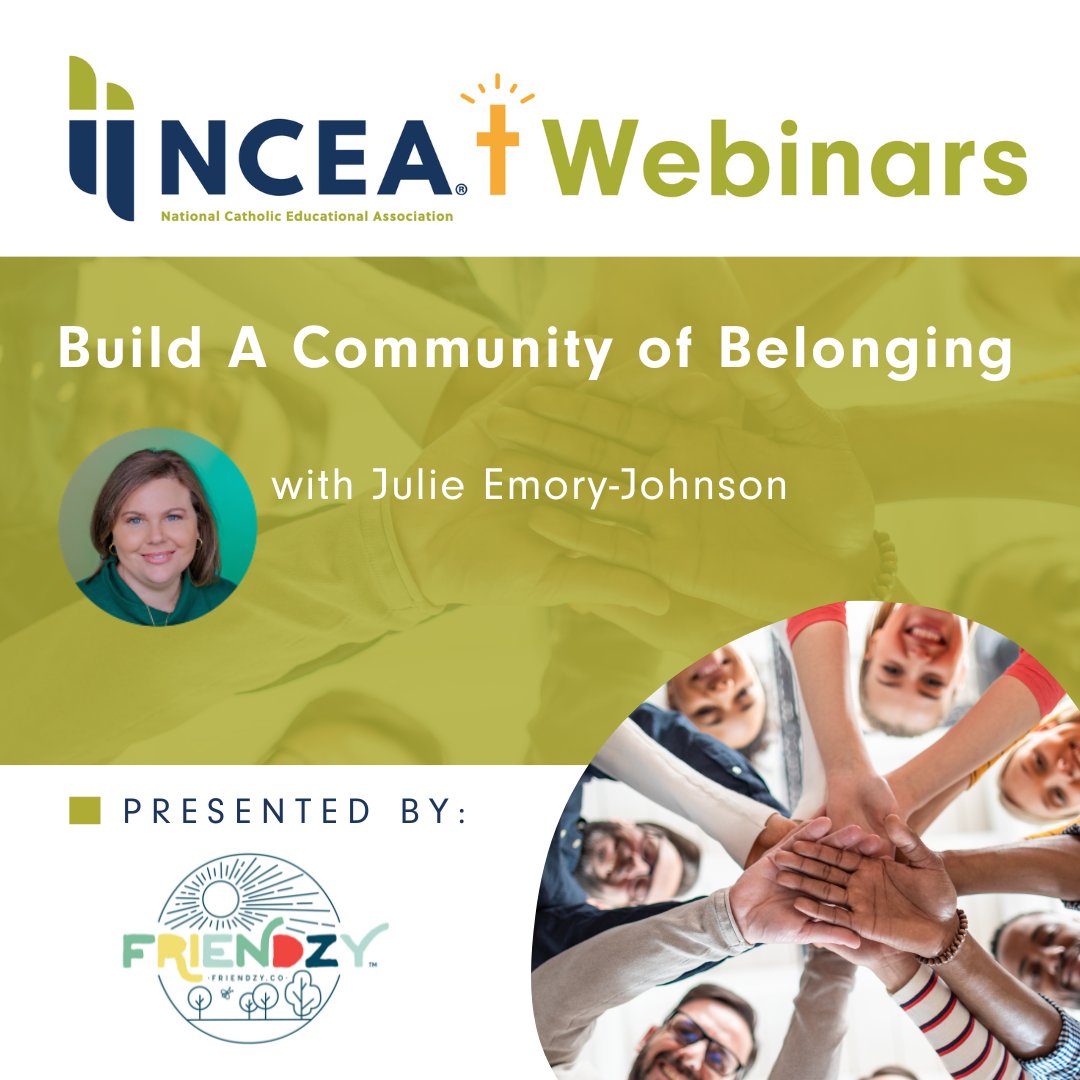 Creating and maintaining a community of belonging is intentional work that makes a big impact. Join Friendzy next Friday, April 26 for a webinar that will leave you with the tools to engage various stakeholders in this work. Register: ncea.zoom.us/webinar/regist…