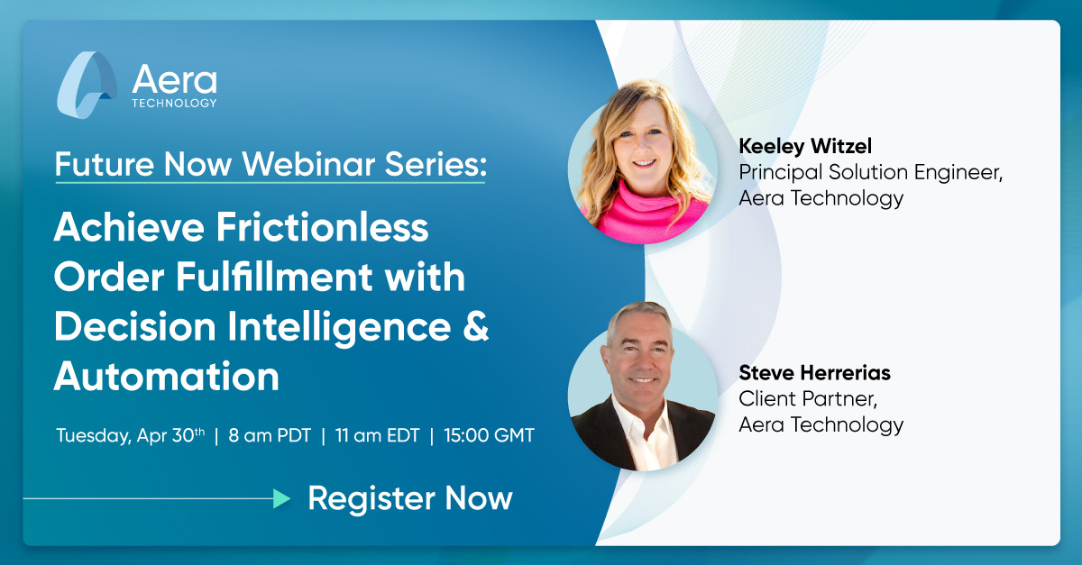 Join Keeley Witzel and Steve Herrerias this Tuesday to learn how companies address potential order #fulfillment risks whenever they appear, 24/7, with #DecisionIntelligence and #AI-powered automation: hubs.li/Q02t-0tD0
#supplychain #planning #riskmanagement