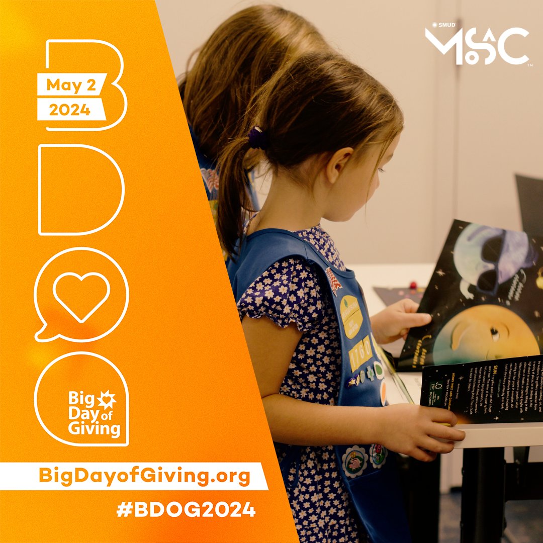 The Giving Has Begun! 📣 Giving to MOSAC for the Big Day of Giving supports local community partnerships and science programs. Early giving is already open: bigdayofgiving.org/organization/M… 🌟 Help us reach our goal of $30,000 by May 2 🌟 #BDOG2024 #BigDayofGiving