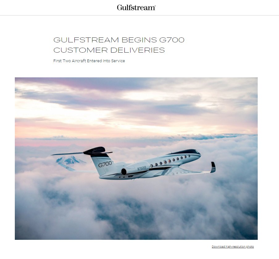 With the first two Gulfstream G700's delivered. N628TS - Elon's G650ER future is uncertain, considering it's in heavy maintenance right now, and Falcon Holdings' two G700s on order are close to next for deliveries.