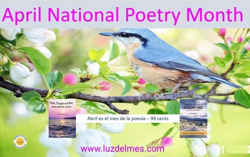 LAST WEEK PROMOTION🎉 Celebrate 'Poetry Month' with LuzDelMes ONLY 99 cents Books available 👉 luzdelmes.com #April #PocketPoem 📖 #LuzDelMes✨