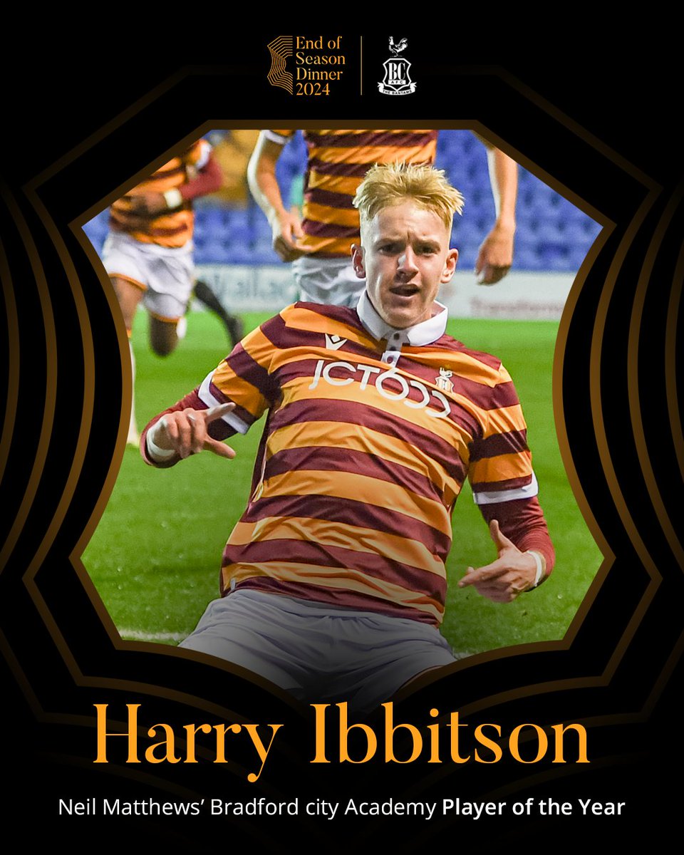 🏆 | Neil Matthews @bantamsacademy Player of the Year, Harry Ibbitson! #BCAFC | @TLDallasGroup