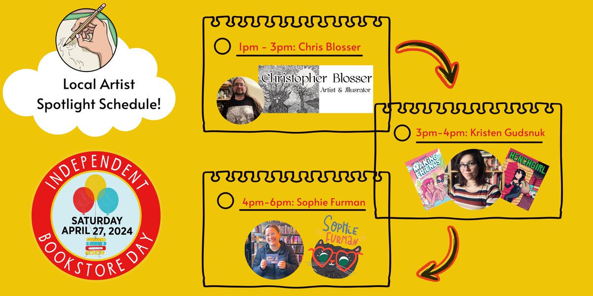 blosser_doodles's tweet photo. (If you happen to hail from NYC…)
Join me on Saturday April 27th, at Kew and Willow Books 📚 8163 Lefferts Blvd, Kew Gardens NY 11415 - where we’ll be celebrating Independent Bookstore Day!
#bookstoreday #indiesfirst #buylocal https://t.co/QV72CfmSAp