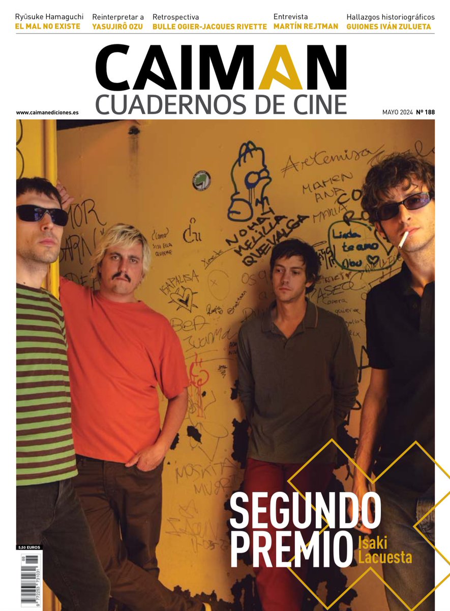 GRACIAS!! @CaimanCDC, @carlosfheredero y Jara Yáñez por dedicar vuestra portada de mayo al estreno de #SegundoPremio, la gran pelicula de #IsakiLacuesta rodada en #Granada. 🎬💚 #Granadaescenariodecine 👉🏻 24 de mayo en cines