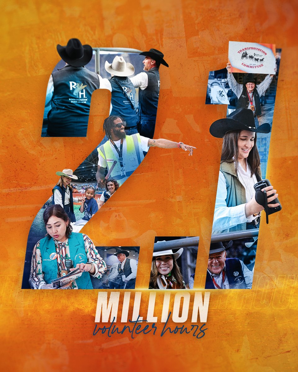 Clocking in more than 2.1 million hours of service from our Rodeo Volunteers 🧡