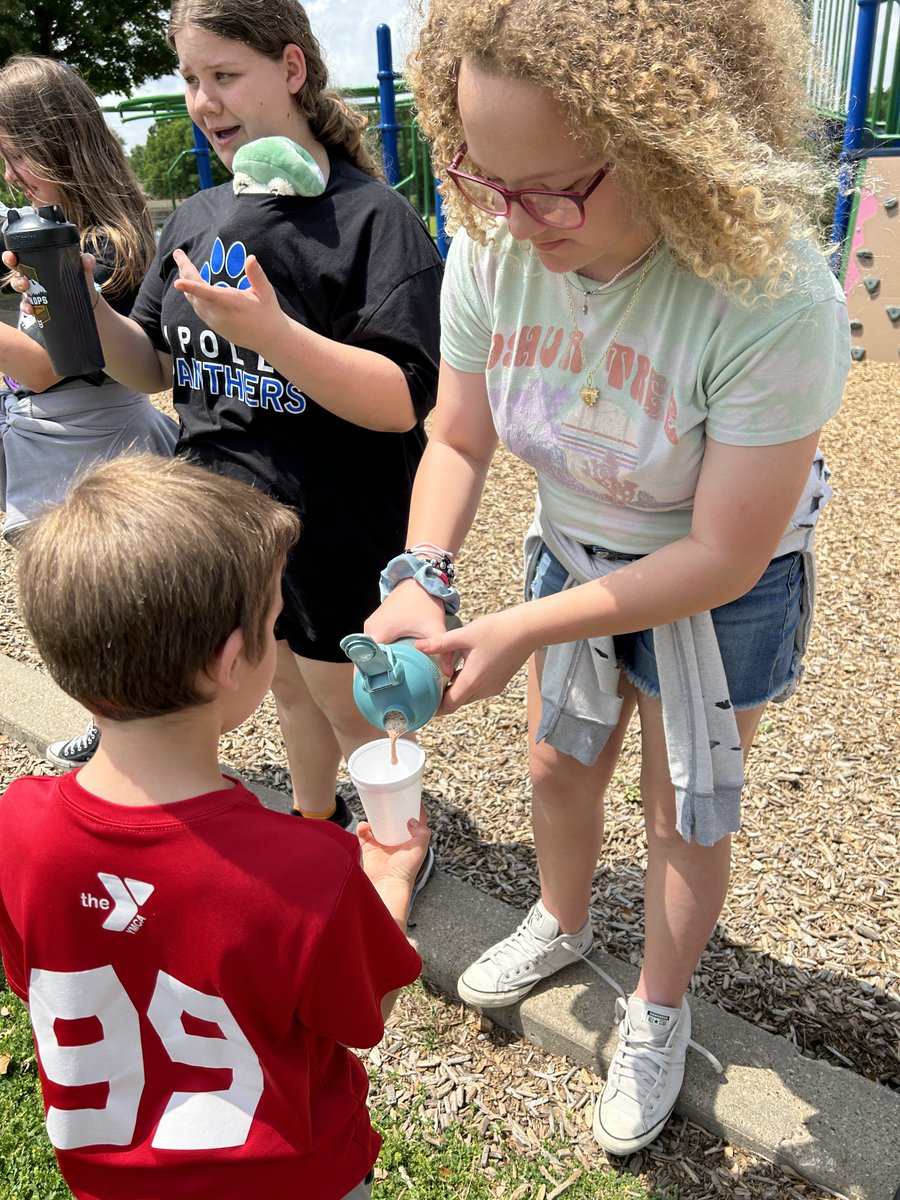 Dartmouth Kindergarten learned about How Chocolate is Made @PebbleGo earlier this month. Today we took some time to enjoy some chocolate milk at recess! #RISDWeAreOne