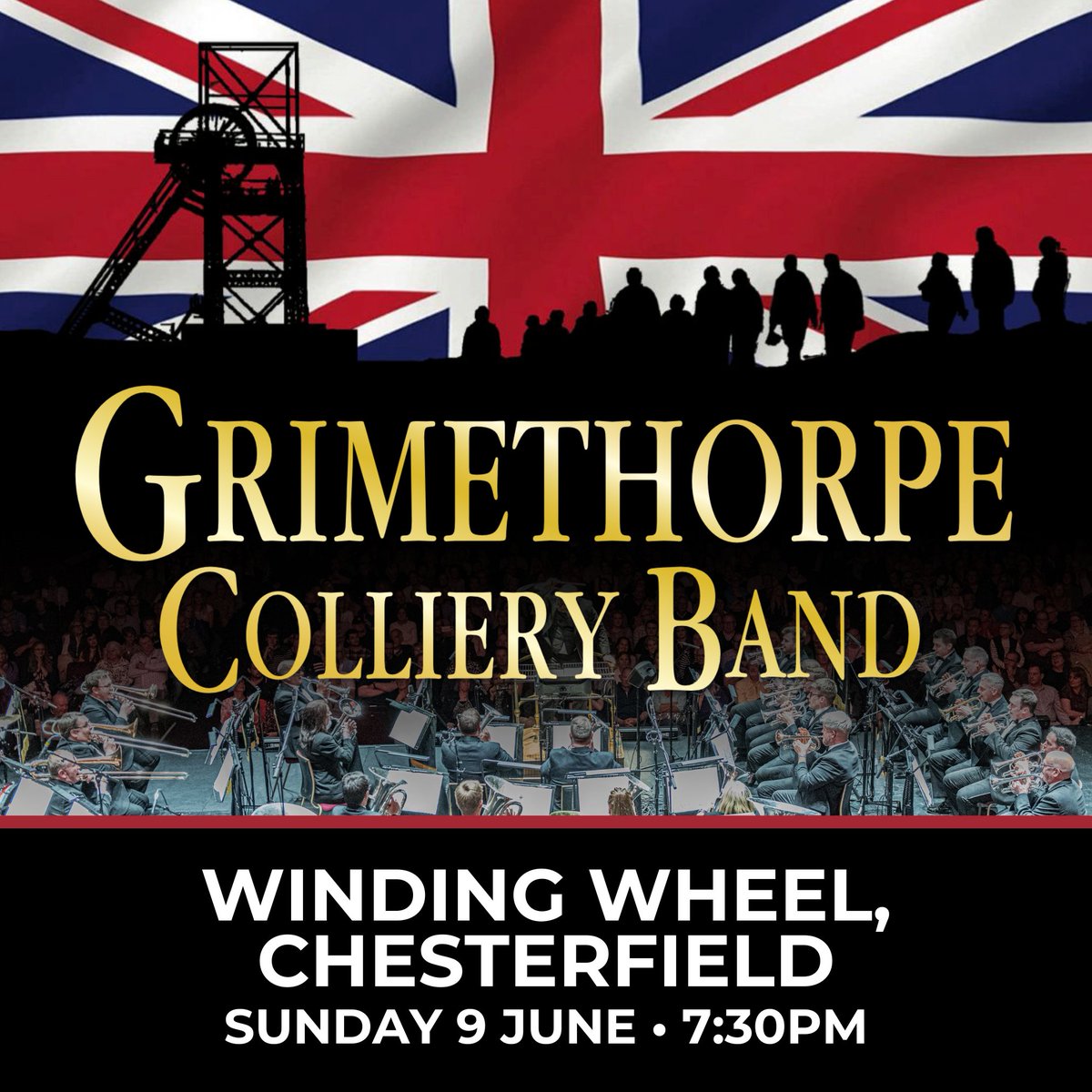 🎟️ WINDING WHEEL, CHESTERFIELD | CONCERT Grimethorpe Colliery Band are pleased to announce a concert at the Winding Wheel Theatre, Chesterfield on Sunday 9th June. 📆 Sunday 9th June 🕑 7:30 PM 📍 Winding Wheel Theatre, Chesterfield ℹ️ Tickets: chesterfieldtheatres.co.uk/shows/the-grim…