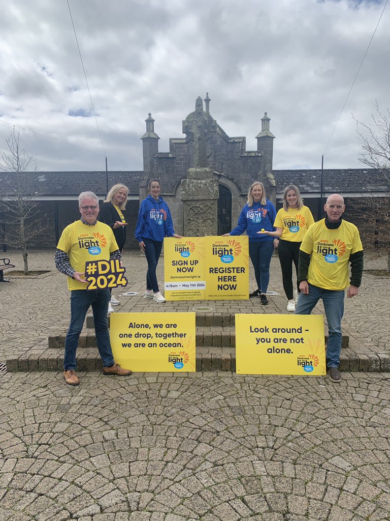 The staff team all out today launching Darkness Into Light Lisnaskea 
You can register by calling into the Centre anytime Monday -Friday 9-5pm , come along to our registration Events, register online darknessintolight.ie or come along on the  night and donate. 
#DIL2024