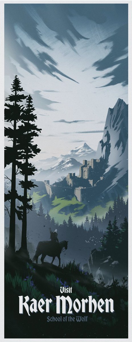 Visit Kaer Morhen poster art by @geekyninja_ 
#TheWitcher #Witcher @witchergame @CDPROJEKTRED