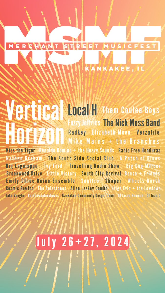 LocalH's tweet image. And the shows keep on coming. 

July 27. Merchant Street Music Fest in Kankakee. Be there.