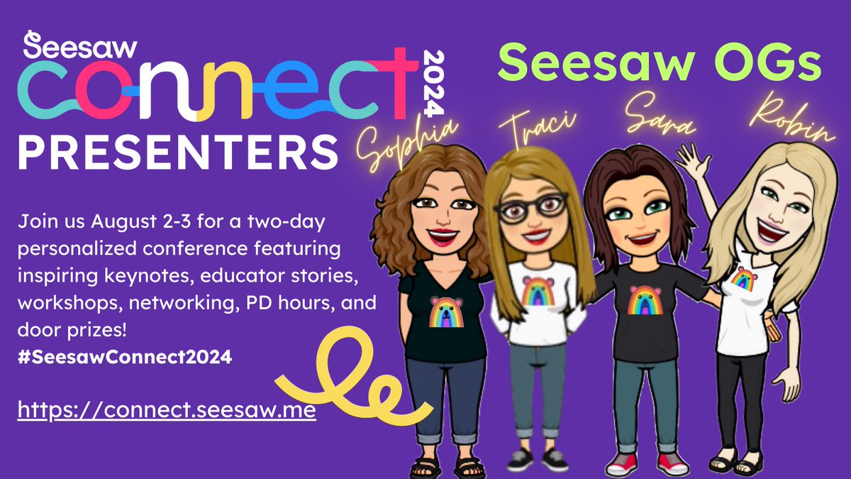 Presenting not once but TWICE with these amazing #SeesawOGs 🎉 We met almost a decade ago through socials sharing our love of @Seesaw and now we get to share it with all of you! 💜🩷🩵