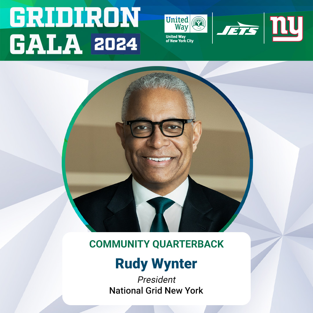 The annual #GridironGala honors Community Quarterbacks, exceptional corporate leaders dedicated to community service. We congratulate our 2024 Community Quarterback @RudyWynterNG, President, @nationalgridNY, for receiving this year’s recognition. Rudy leads National Grid New