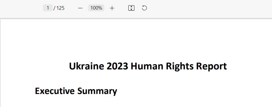 ⚡️‼️Departament Stanu USA opublikował raport o prawach człowieka na Ukrainie. 
Departament Stanu: na Ukrainie liczne przypadki porwań, tortur i nielegalnych aresztowań

USA Pisze wprost o skrytobójczym mordowaniu ludzi, torturach, totalnej cenzurze mediów i internetu

Według…