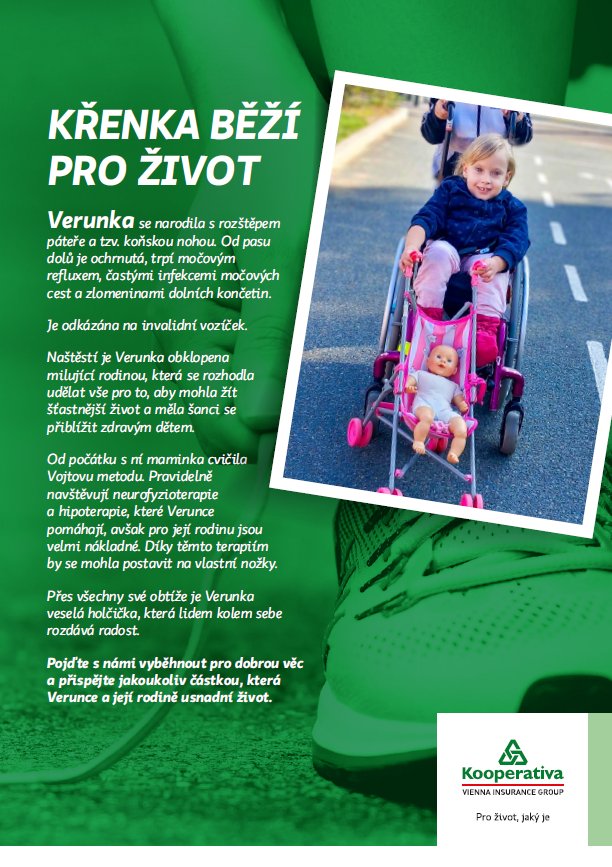 ZSlapalova's tweet photo. Jsou věci, které mají smysl... jednou z jich je pomoc druhým...
Již čtvrtým rokem organizuji charitativní běh, jehož výtěžek vždy putuje k jednomu dítěti.
Letos poběžíme pro Verunku.
A současně jsem založila sbírku. 

https://t.co/OyZjLW4Yvd https://t.co/QbobJAih38