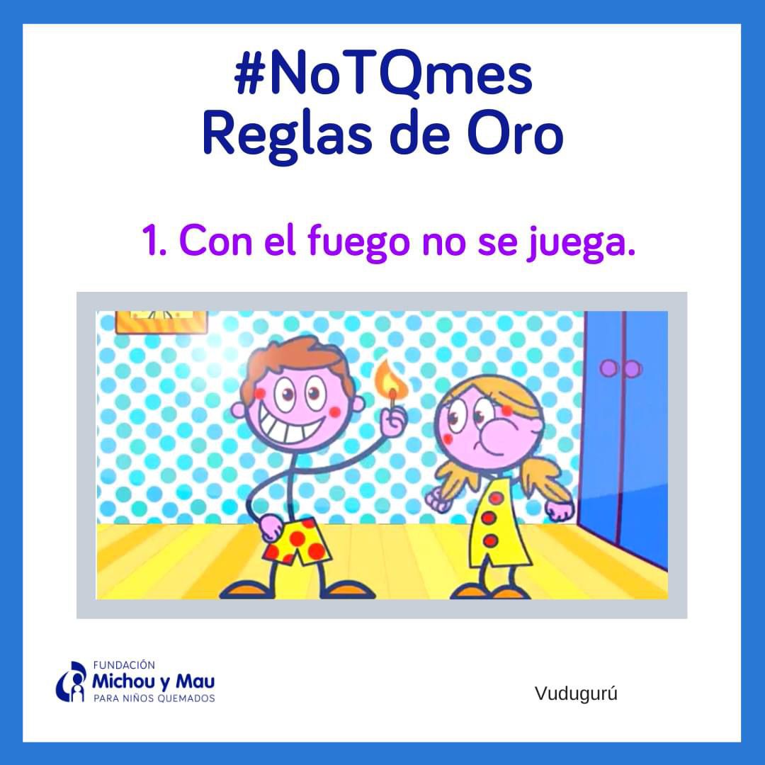 michouymau's tweet photo. Este 27 Abril es el Dia Nacional de Prevención de Quemaduras en Niñas, Niños y Adolescentes; ayudanos a difundir nuestros consejos de prevención y #NoTQmes #NoTeQuemes #SolosNoPodemos #JuntosSíLaHacemos #ReglasDeOro https://t.co/l8PTntfynm