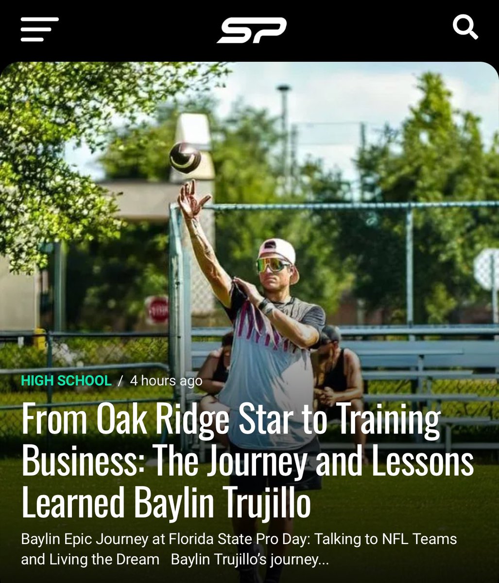 Awesome Article with @SportsClubFLA on my journey from playing at Oak Ridge, USF, Webber & Professionally transitioning to my QB Training Business & most importantly my FAITH in Jesus Christ‼️ Truly blessed | #BTruQBTraining 🔘 📰: sportsclubflorida.com/2024/04/from-c…