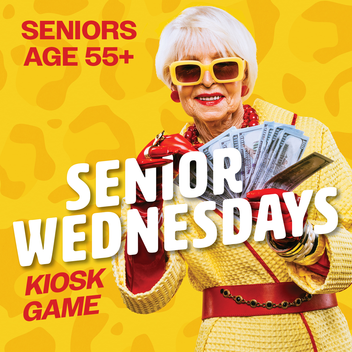 Wednesdays in April mean the chance to win up to $555 in Reward Play. Let's go, seniors! 🎰💸 See details: bit.ly/4cBxPkk