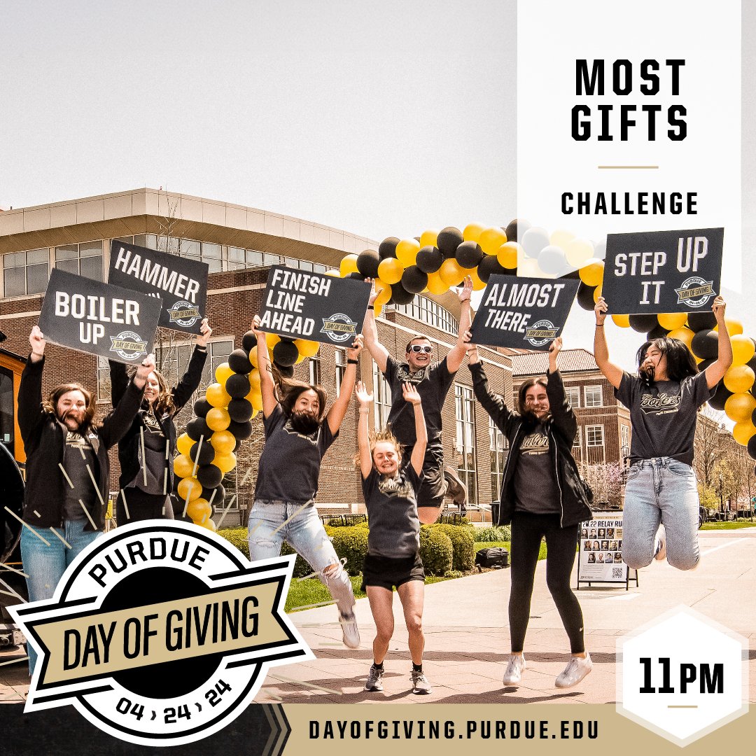Last hour! Support the Office of Research at Purdue's Discovery Park with your gift this #PurdueDayofGiving.  Every gift drives interdisciplinary collaboration, empowering researchers to tackle grand challenges and make #SocietalImpact! 
purdue.link/PDog-Discovery…