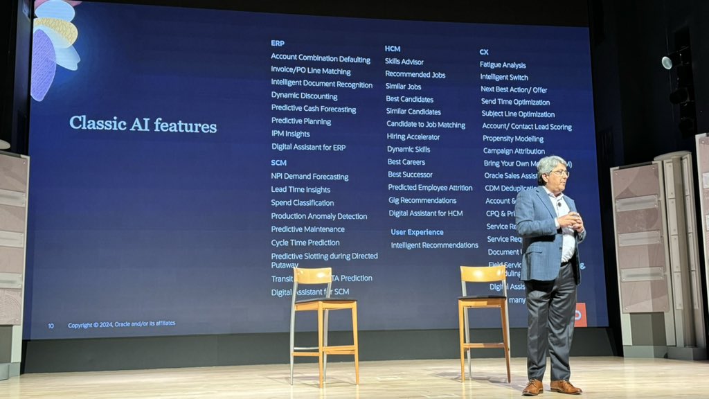 rwang0's tweet image. MyPOV: Kudos to  @stevenrmiranda and @Oracle team. All AI features are embedded, included in each release, and not an additional charge in fusion apps. 

This is why @oracle is a leader in AI for apps. It’s real and it’s in production. 

#OracleAnalystSummit
#OracleARSummit