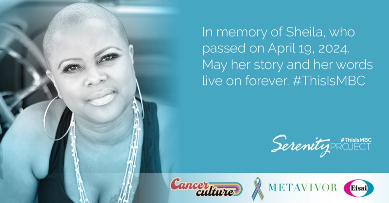 In loving memory of Sheila Johnson—another cherished life taken by metastatic breast cancer. Her legacy will live on through her words and her story. #ThisIsMBC