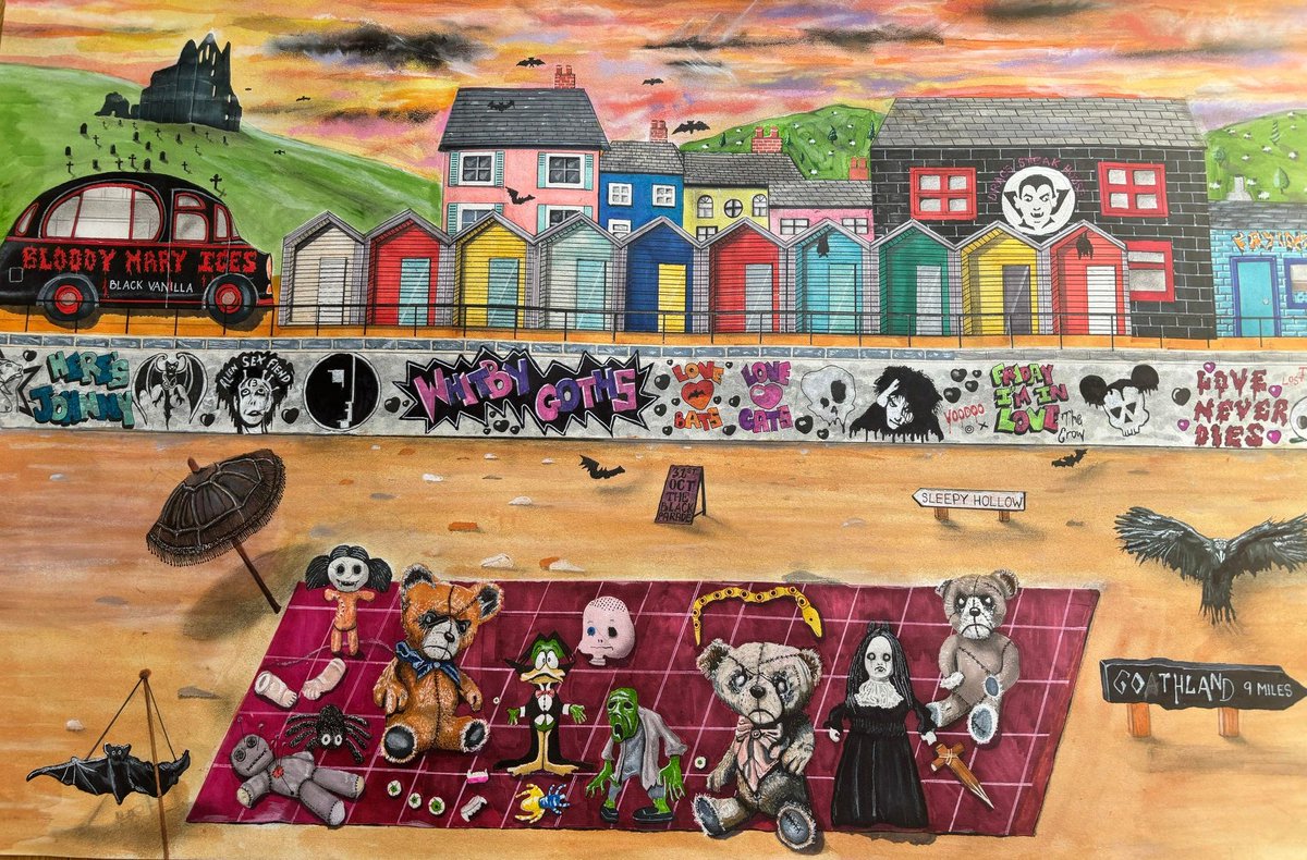 Teddy Bear's Picnic - Whitby. #grim #NorthernArt #whitby #gothic #goth #deacula #Yorkshire
