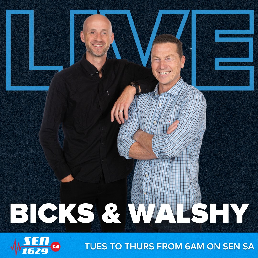 ON NOW | SEN SA Breakfast with @MarkBickley26 and @jarrodwalsh for your ANZAC Day morning. 🏈 Greg Quinn, son of @PAFC legend Bob Quinn 🎙 @AFLNation call team member @_DwayneRussell 🏴‍☠️ Captains Call 🧦 Pull Your Socks Up Listen: sen.com.au/listen-live-sa/