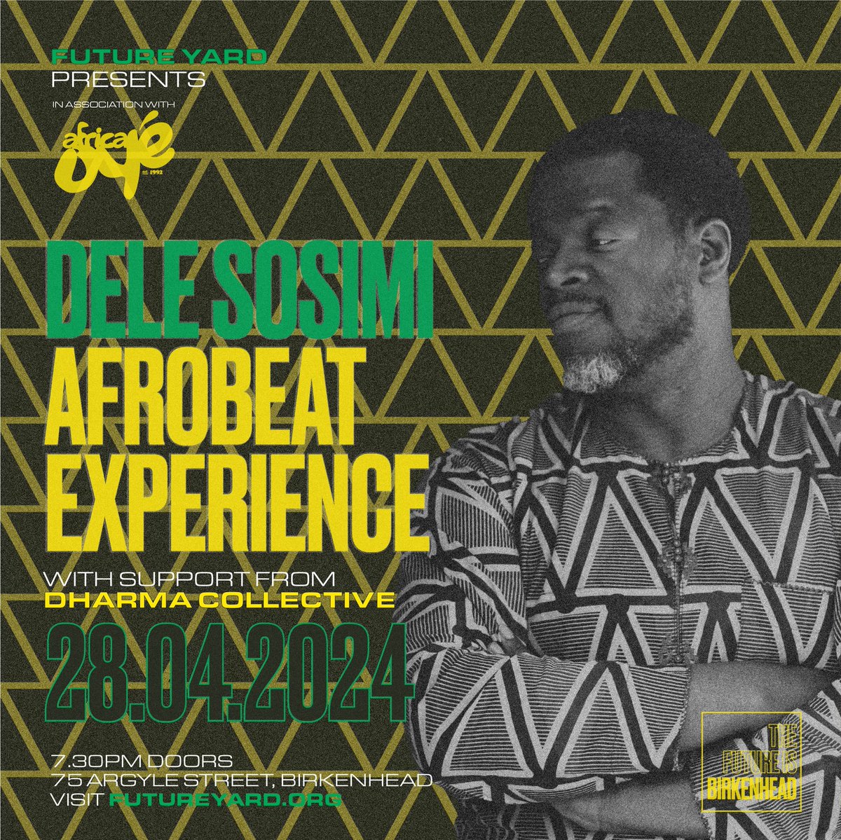 SUNDAY 🇳🇬 Having gained his formative musical education as part of Fela Kuti’s legendary Egypt 80 band. Dele Sosimi quickly gained a reputation as the premier keys player in Afrobeat... @DeleSosimi AFROBEAT EXPERIENCE @future_yard + Dharma Collective tinyurl.com/yckh9b8t