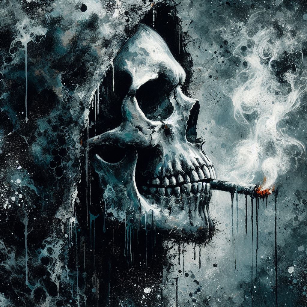 The smoke speaks #smoke #bones #dark #expressionism #emotionally #ai #ia