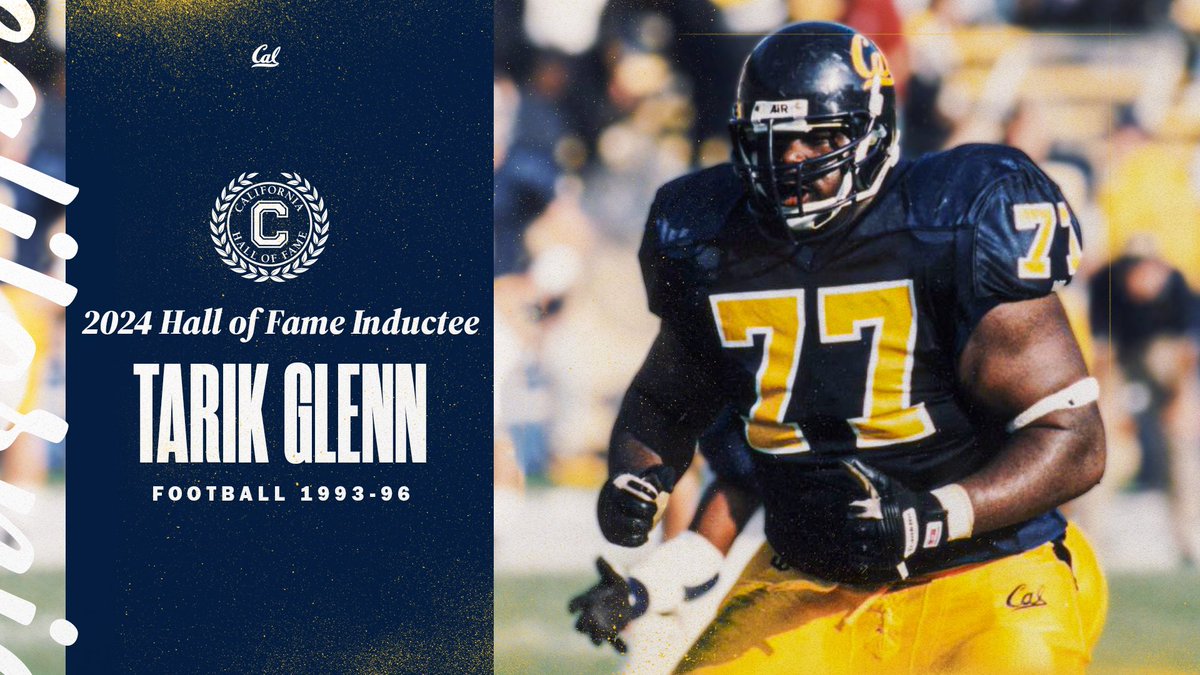 𝙄𝙣 𝙖 𝙡𝙚𝙖𝙜𝙪𝙚 𝙤𝙛 𝙝𝙞𝙨 𝙤𝙬𝙣 🏅 Congratulations to Tarik Glenn, one of our best ever in the trenches 📰 calbea.rs/3WgkYi4 #GoBears | #CalHOF2024