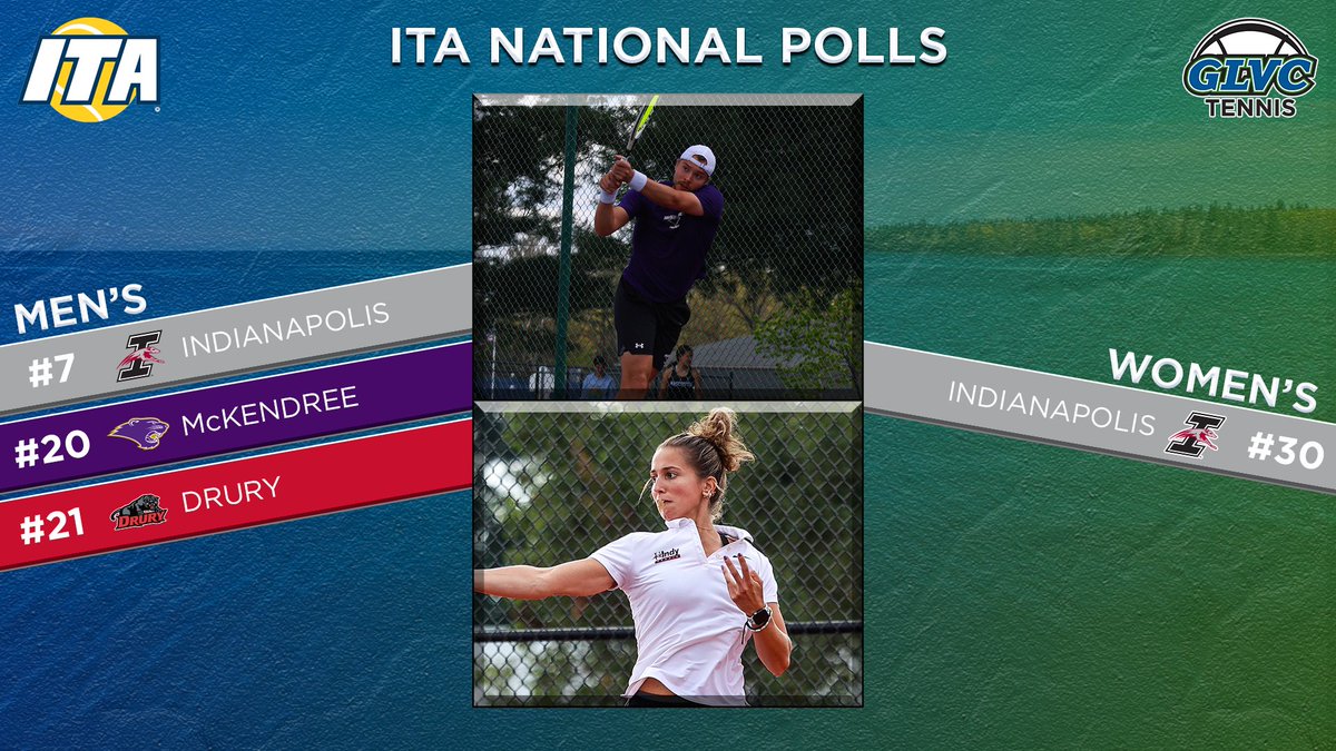 🎾 <a href="/ITA_Tennis/">ITA</a> NATIONAL POLLS

#GLVCtennis features 4️⃣ teams in this week's rankings, led by <a href="/UIndyAthletics/">UIndy Athletics</a> 🫡

🔗 GLVCsports.com/ITApoll