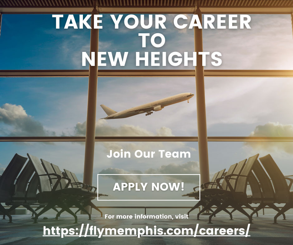 Take your career to new heights! Now hiring: - Operations Duty Manager - Manager of Payroll - Manager of Procurement - Buyer - Steam & Refrigeration Engineering Operator - Building Maintenance Electrician - Airfield Electrician - Seasonal Utility Operator flymemphis.com/careers/