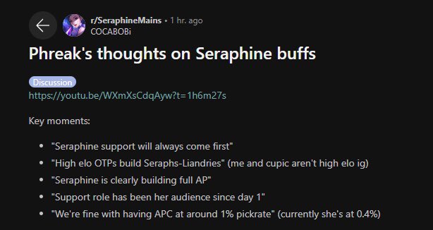 We can all agree Phreak just hates seraphine being a mage @LeagueOfLegends hey change her champ role in game from mage to support gj guys