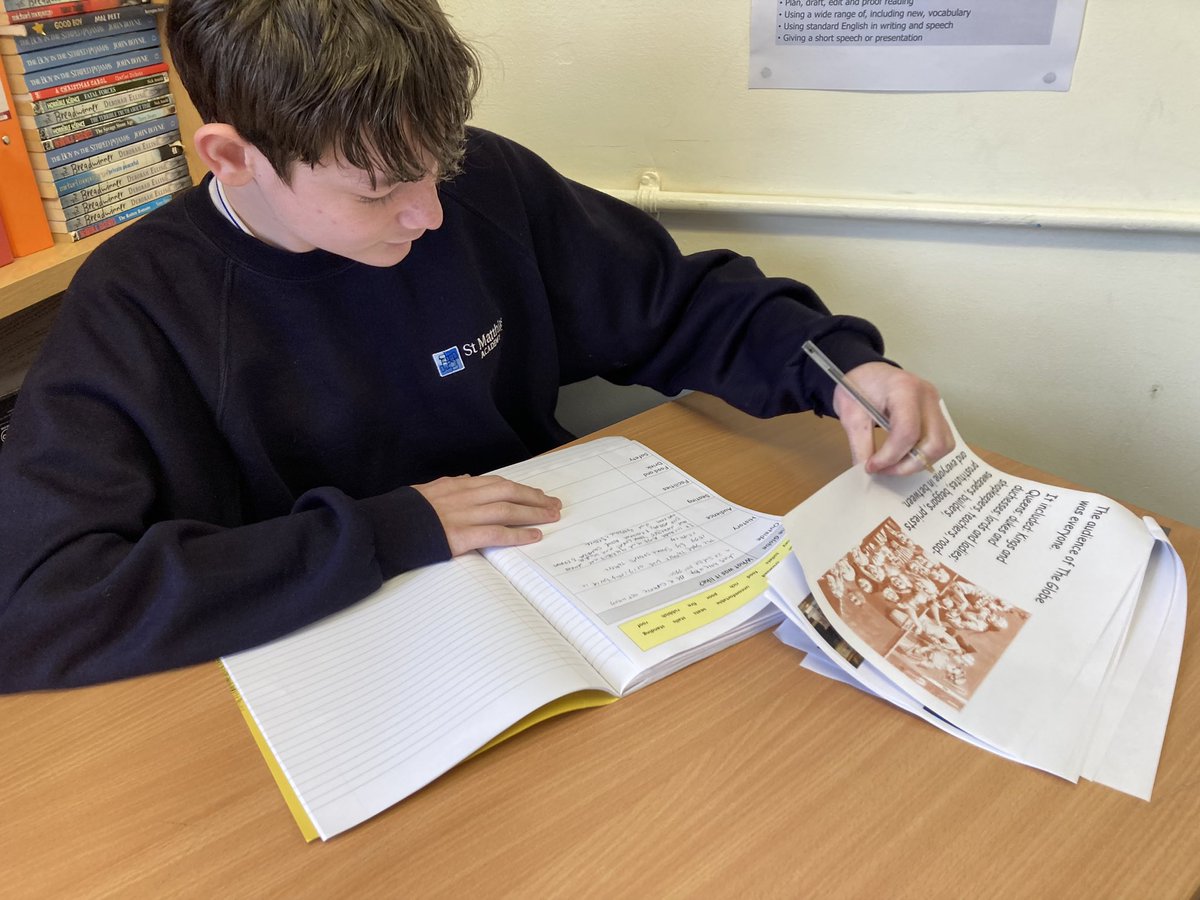 Here’s J learning about Shakespeare’s life and the world he lived in. We love how St Matthias pupils are getting hooked on the Bard this term!