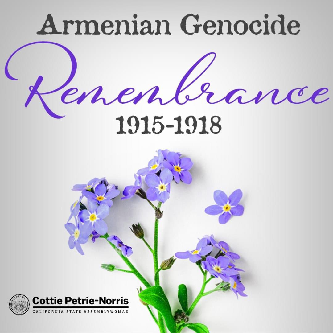 Today marks 109 years since the Armenian Genocide. We remember and honor 1.5 million lives lost to this atrocity. #ArmenianGenocideRemembrance