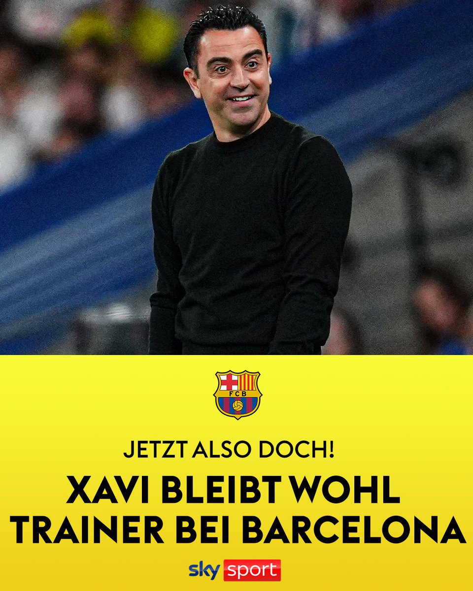 Eigentlich hatte Xavi im Januar sein Aus beim FC Barcelona verkündet, nun ließ er sich überzeugen. Wie der verschiedene Medien berichten, konnten die Verantwortlichen Xavi mit Ihrem finalen Angebot zu einer Vertragsverlängerung bewegen. 🚨 #SkyTransfer #Barca