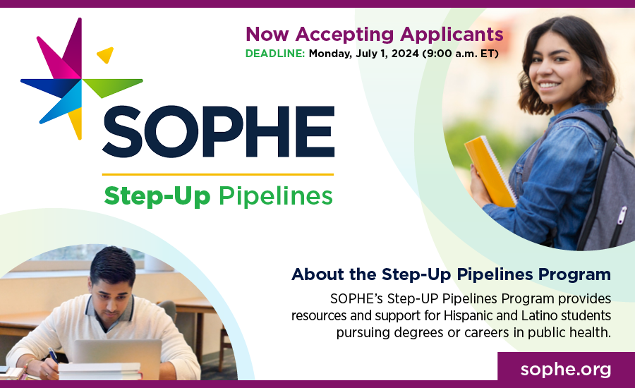 SOPHE Step-UP Pipelines Program is now accepting applications through July 1. Apply now! sophe.org/focus-areas/pu…