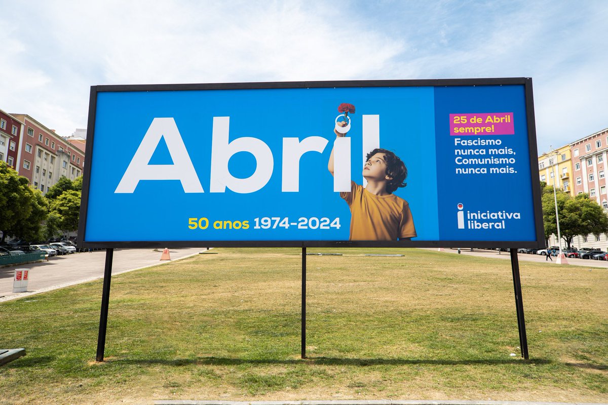 🔴🔵 50 ANOS DE ABRIL (1974 - 2024) 25 de Abril sempre! Fascismo nunca mais. Comunismo nunca mais. Os liberais vão estar na rua para defender a Liberdade e a Democracia Liberal. Junta-te a nós. Celebrar Abril é afirmar sempre a Liberdade, para nunca a perder. Nunca baixar os…