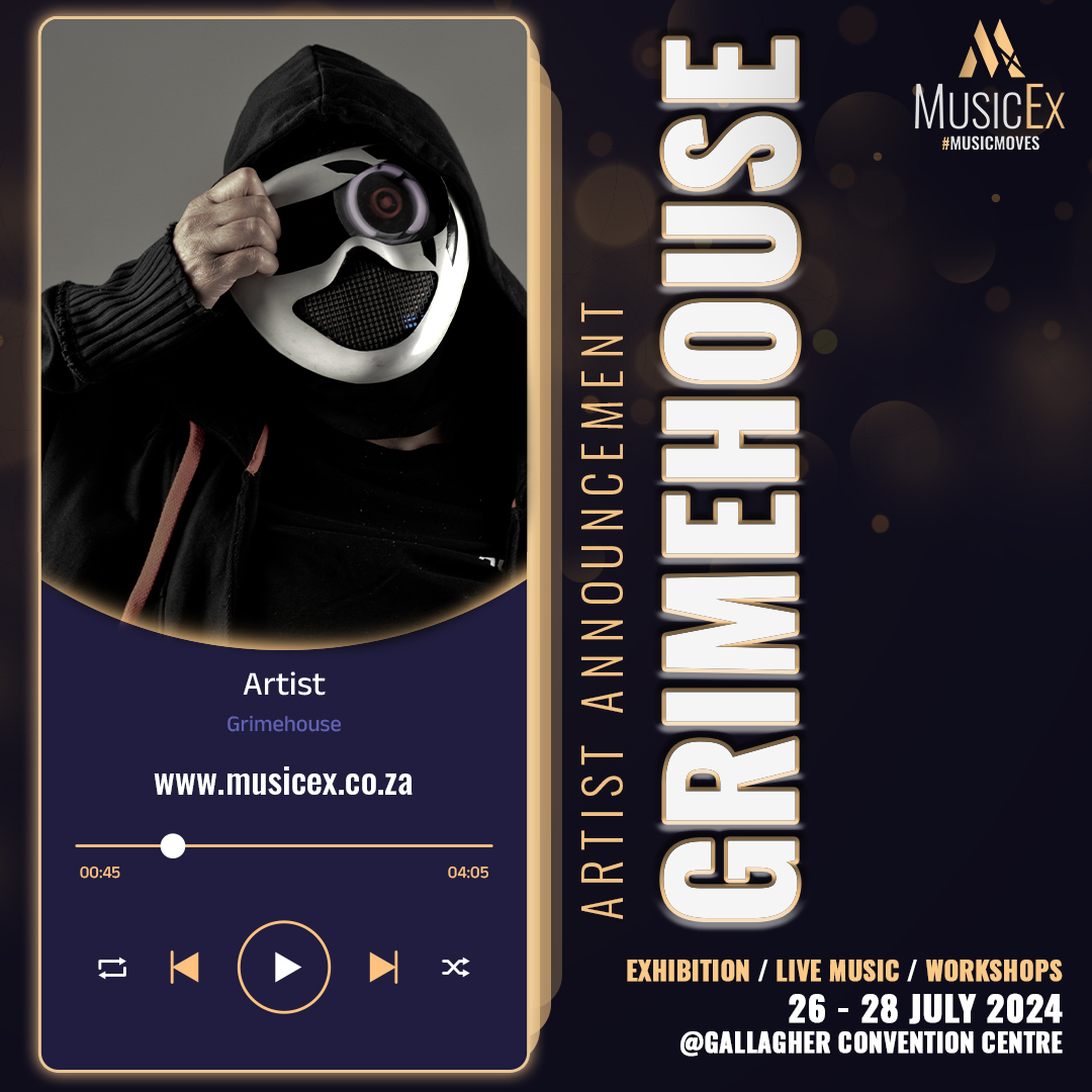 Music innovator @grimehousesa will be powering up the stage at #MusicEx!
 🎵🔥
🎟️ Grab your tickets here: webtickets.co.za/v2/event.aspx?…

#MusicEx #MusicMoves #SouthAfricanMusic #Music #Grimehouse #SAEDM #BassMusic