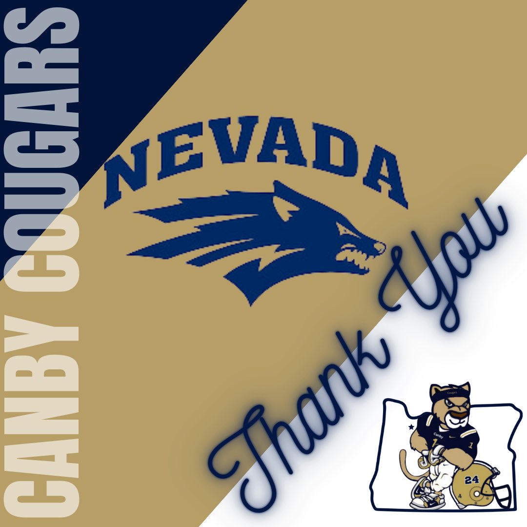 Thank you to Coach Payem from @NevadaFootball for stopping in and seeing what Canby has to offer! #RISE @CanbyAthletic @CanbyHighSchool @canbyschools