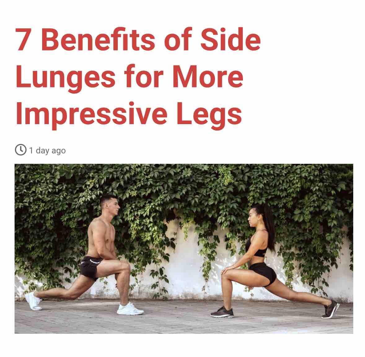 7 Benefits of Side Lunges for More Impressive Legs

👉 Read more here👇
👉 ironmagazine.com/2024/7-benefit…

#sidelunges #legworkouts #quadworkouts #gymworkouts #fitnesstips #improvebalance #weightloss #healthblog #ironmagazine