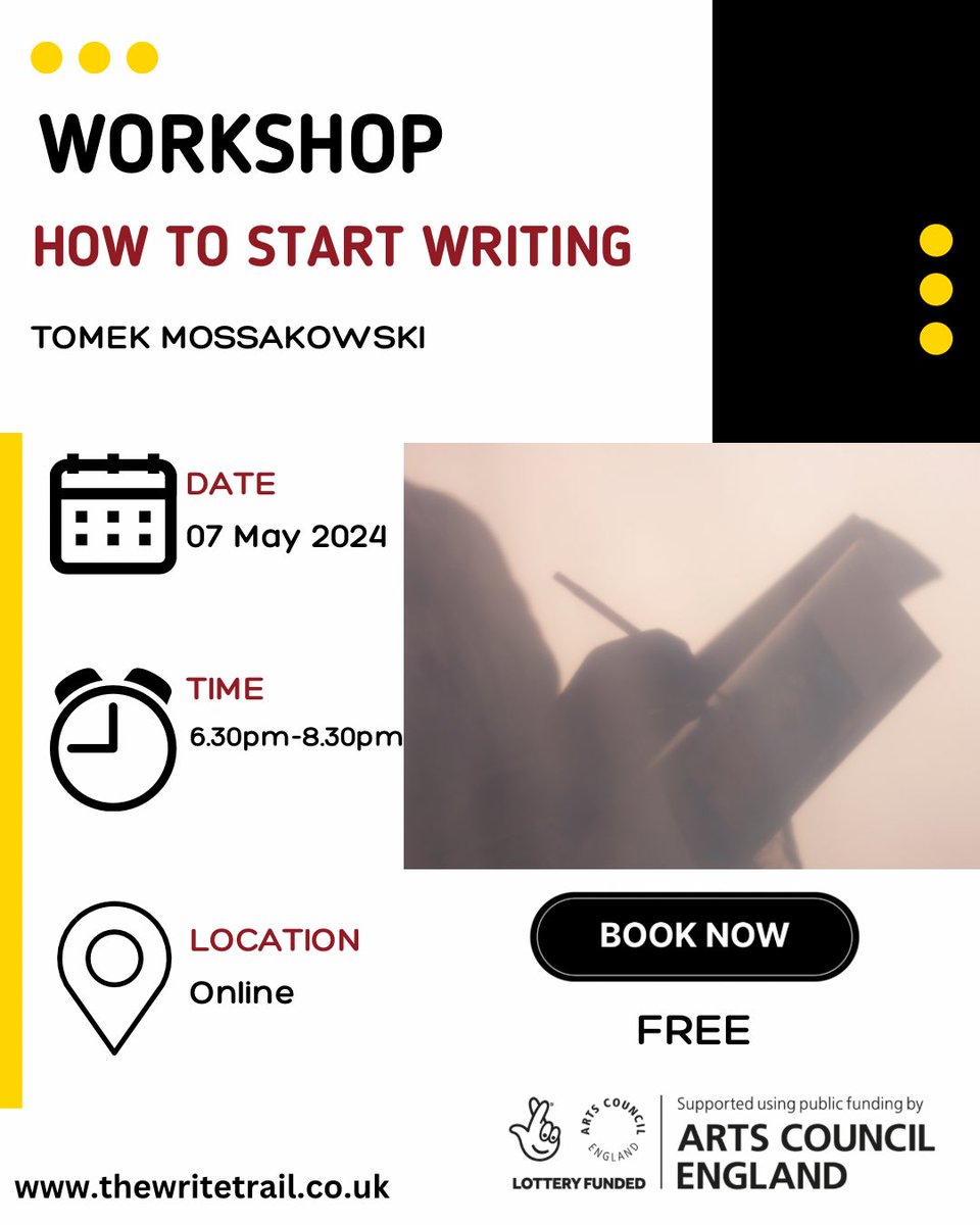 📣We are hosting a variety of high quality writing #workshops next month including HOW TO START WRITING+it is FULLY BOOKED! See ⬇️ 

Those wishing to attend, add your name to the waitlist: thewritetrail.co.uk

#ACESupported #London #LetsCreate #CreativeHealth #thewritetrail