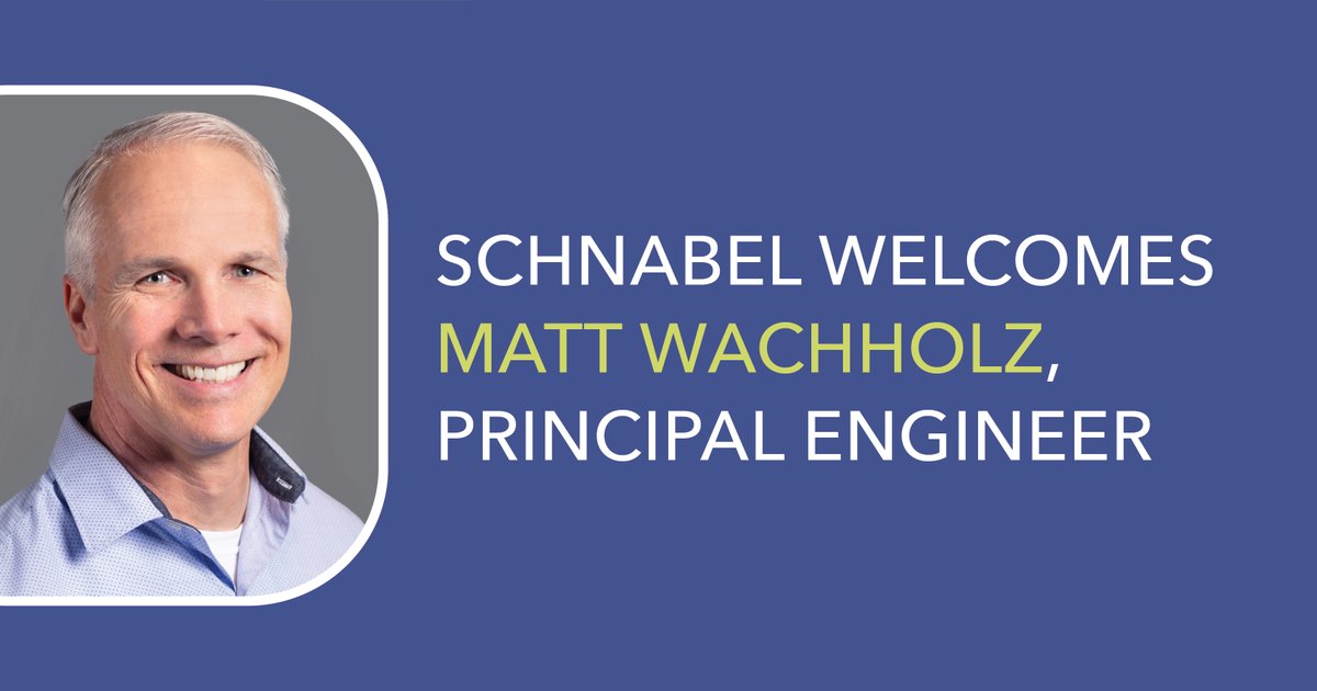 We're thrilled to welcome Matthew Wachholz, PE, to our Earth and Environment group! With over 25 years of consulting experience as a senior geotechnical consultant and client manager, Matt brings a wealth of expertise to the Schnabel team. Welcome to the team, Matt!