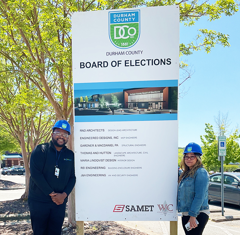 Director Bowens and Deputy Director Baker visited our future home this week! Later this year, the BOE Main office and the BOE Warehouse will be back together under one roof in a new space currently under construction at the corner of MLK Parkway and S. Roxboro St. We're excited!