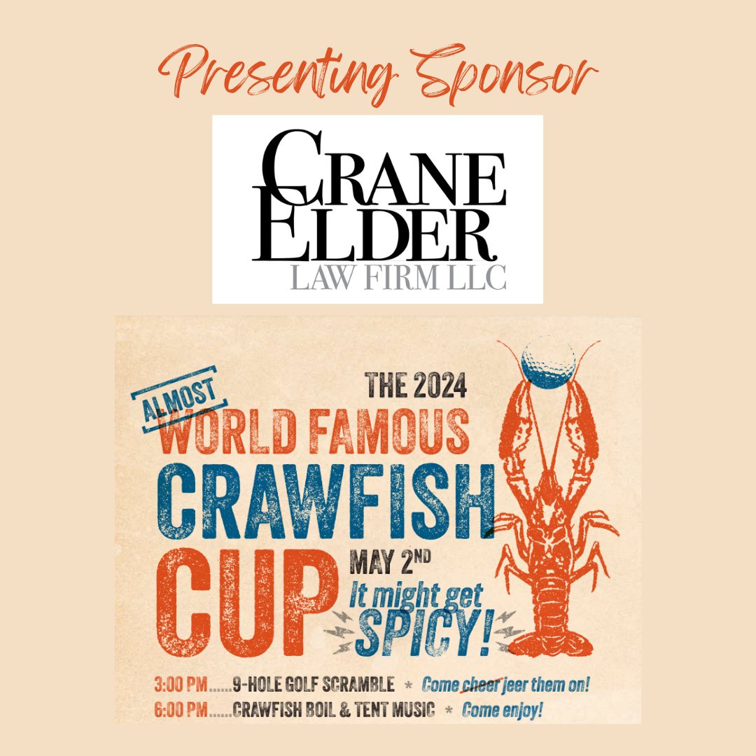 TheExtension's tweet image. 🦞 We want to give a HUGE shoutout to our final presenting sponsor at the annual Crawfish Cup - Crane Elder Law Firm! Their generous support has made this event possible and we are so grateful for their partnership! 🌟 #CrawfishCup